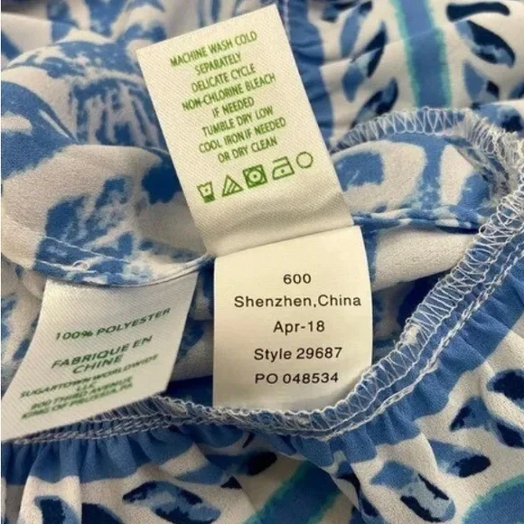 Lilly Pulitzer Gramercy blue lobster tank top. Size Small - Picture 5 of 6